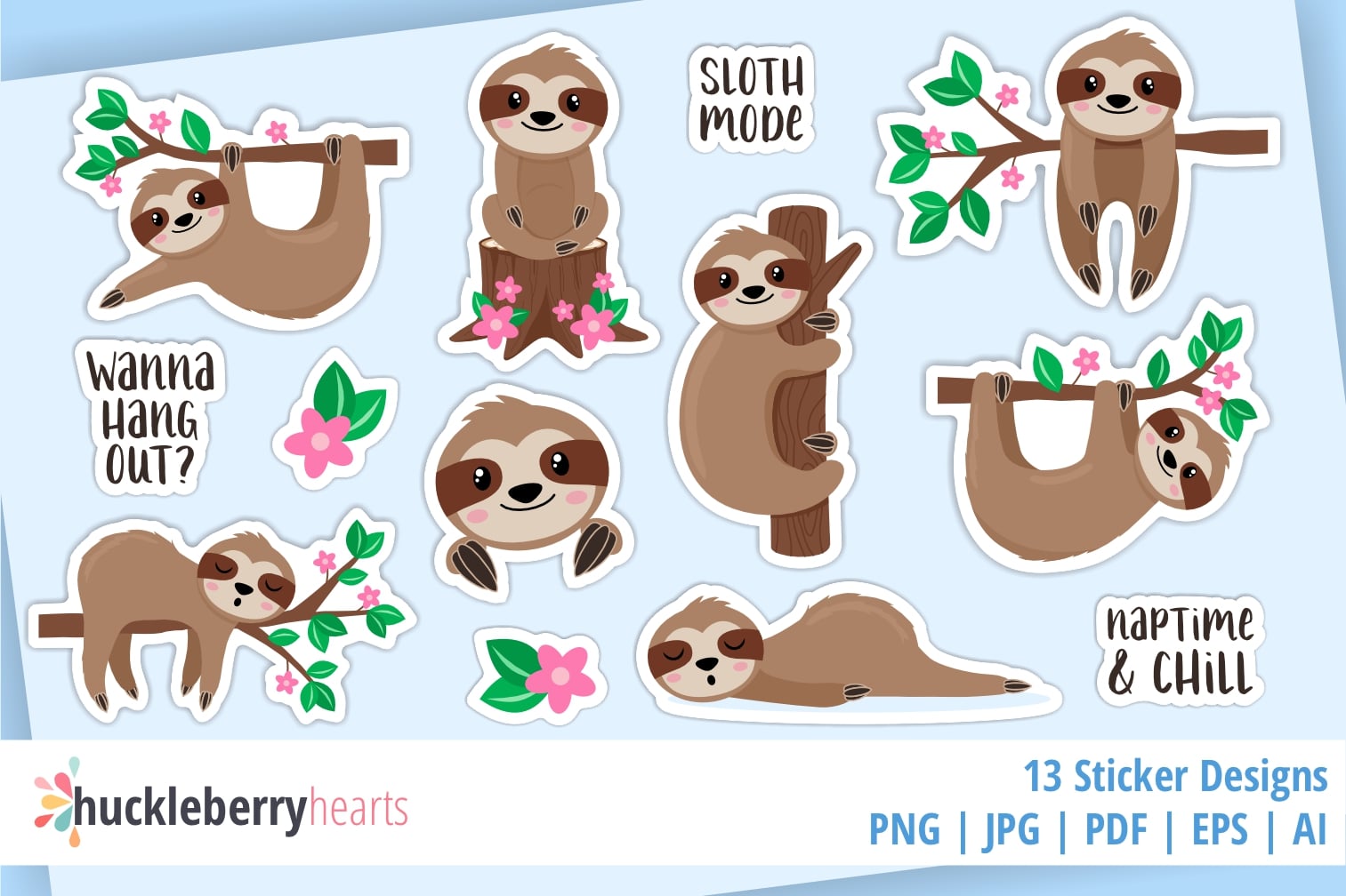 Buy Sloth White X sticker - Die cut stickers - StickerApp