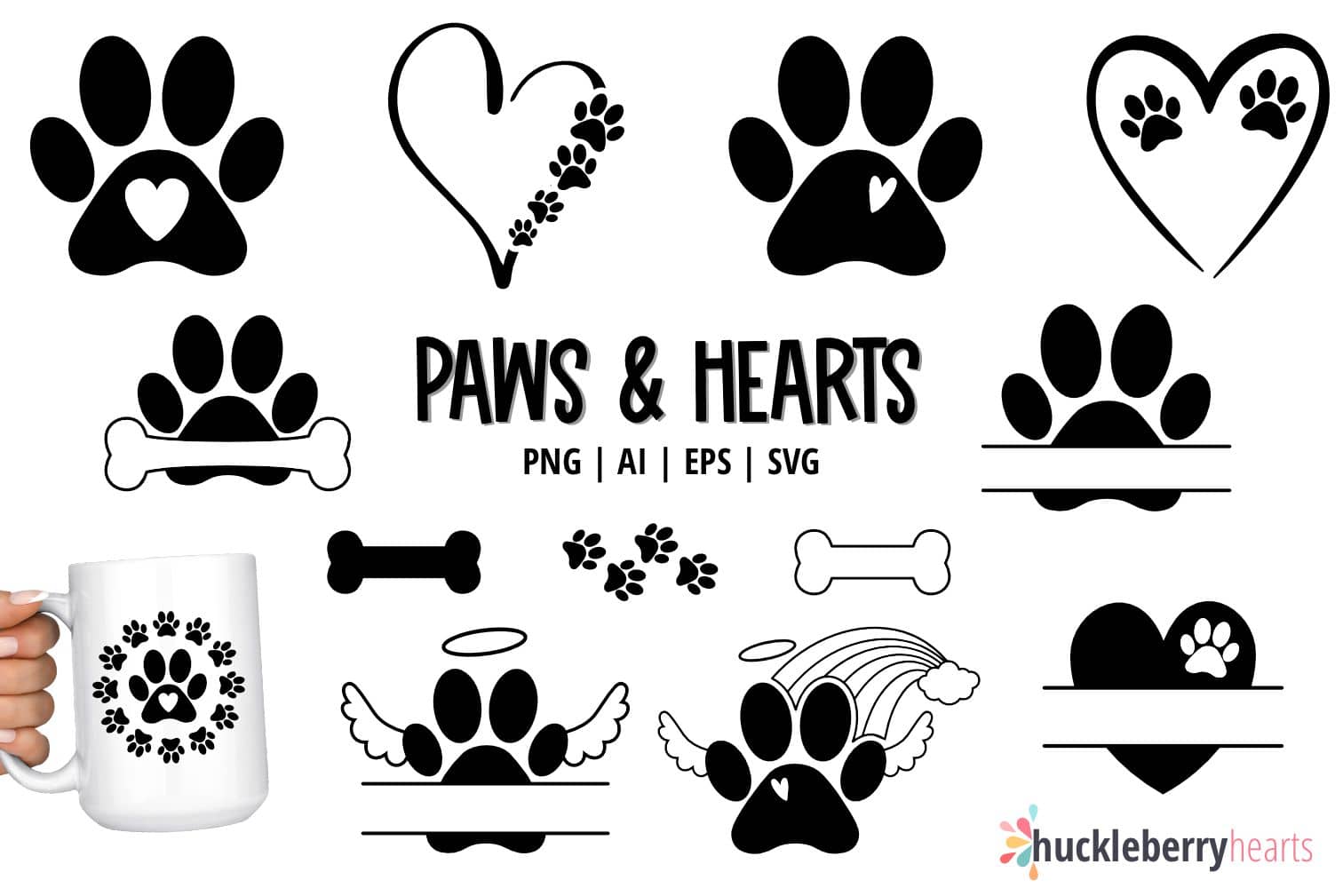 paw print hearts dog cat valentines day gift' Sticker